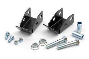 Jeep Wrangler Shock Relocation Brackets - Rear - Rough Country - '97-'06